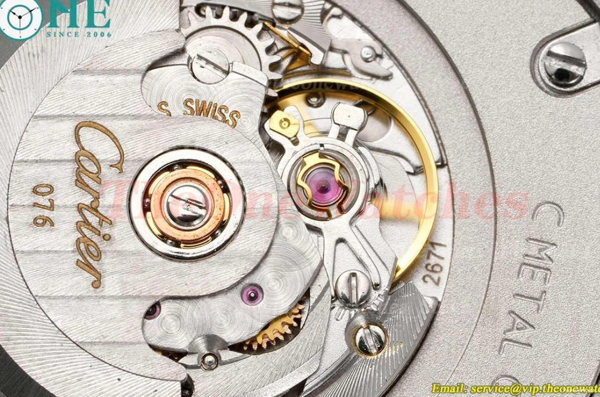 36mm 3KF De Cartier SS A076 Stk Bleu SS Ballon Pink 0217